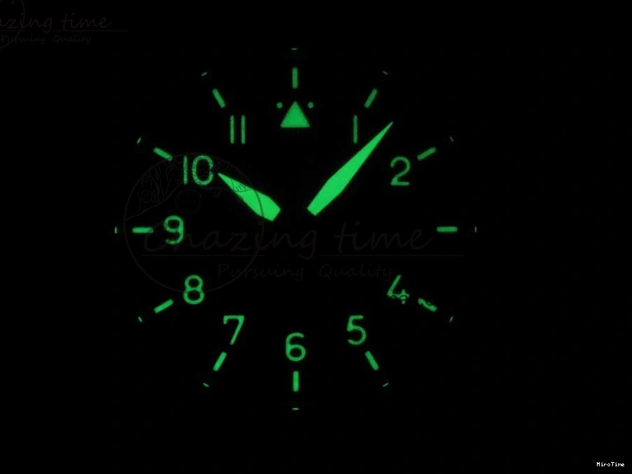 MIROTIME 0504 SmartChoice Mark XVIII IW327006 Titanium M+F 1:1 Best Edition Black Dial on Brown Leather Strap A 7145